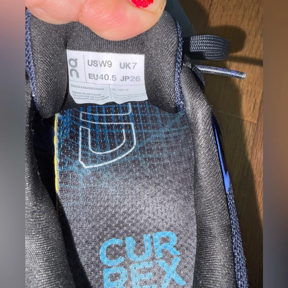 On Cloud Blue and Gray Athletic Sneakers